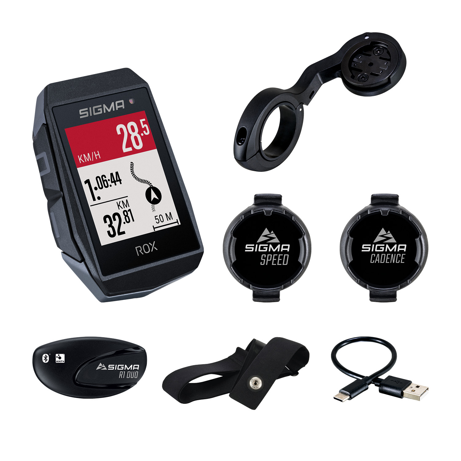 Sigma Sport GPS cykeldator med puls,kadens och fartmätare