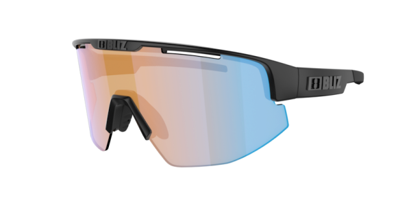 Bliz Matrix Cykelglasögon Mattsvart med Orange/Blå lins