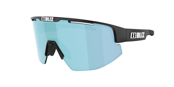 Bliz Matrix Small Cykelglasögon, Mattsvart med Blå lins