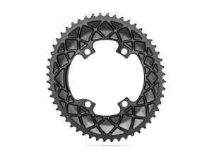 AbsoluteBlack ovalt framdrev 50T 4-bults asymmetrisk BCD 110 mm Shimano R9100/8000 svart
