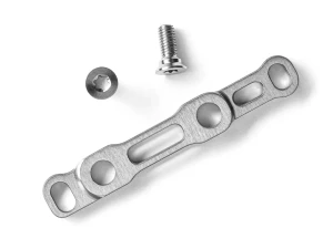 AbsoluteBlack flat-mount-adapter titanbultar Shimano 140/160 mm bromsskiva/bromsok fram grå